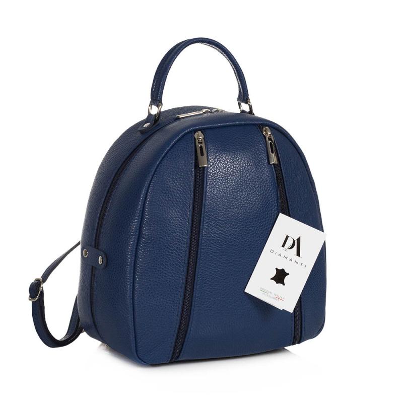 Rucsac dama din piele naturala DiAmanti Alessia Blu Scuro